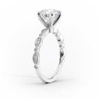 ૧ કેરેટ રાઉન્ડ ડાયમંડ સાથે સેરાફિના વિન્ટેજ સોલિટેર રીંગ