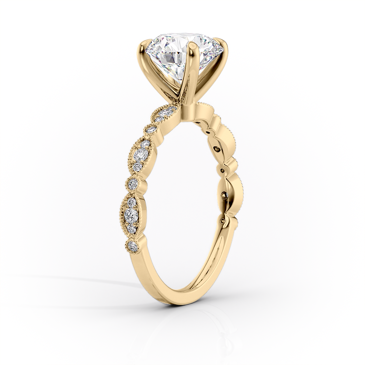 Maelira 1ct Marquise Diamond Ring Vintage Royal Grace