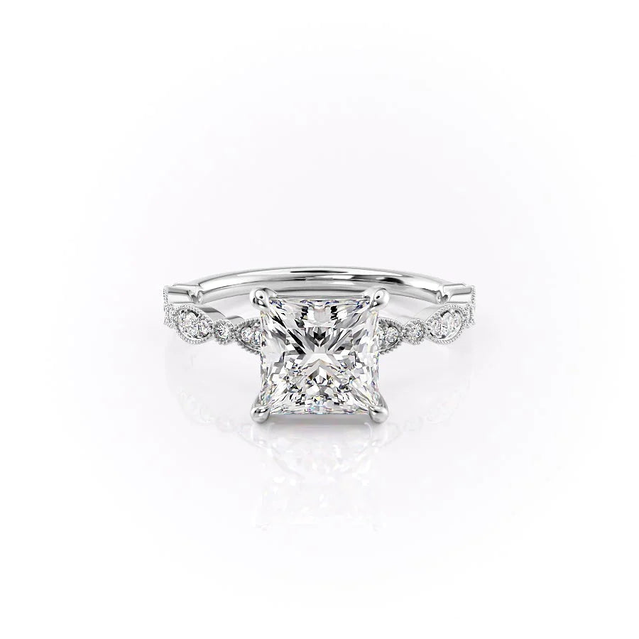 Pravina 1ct Princess Diamond Ring Vintage Regal Spark