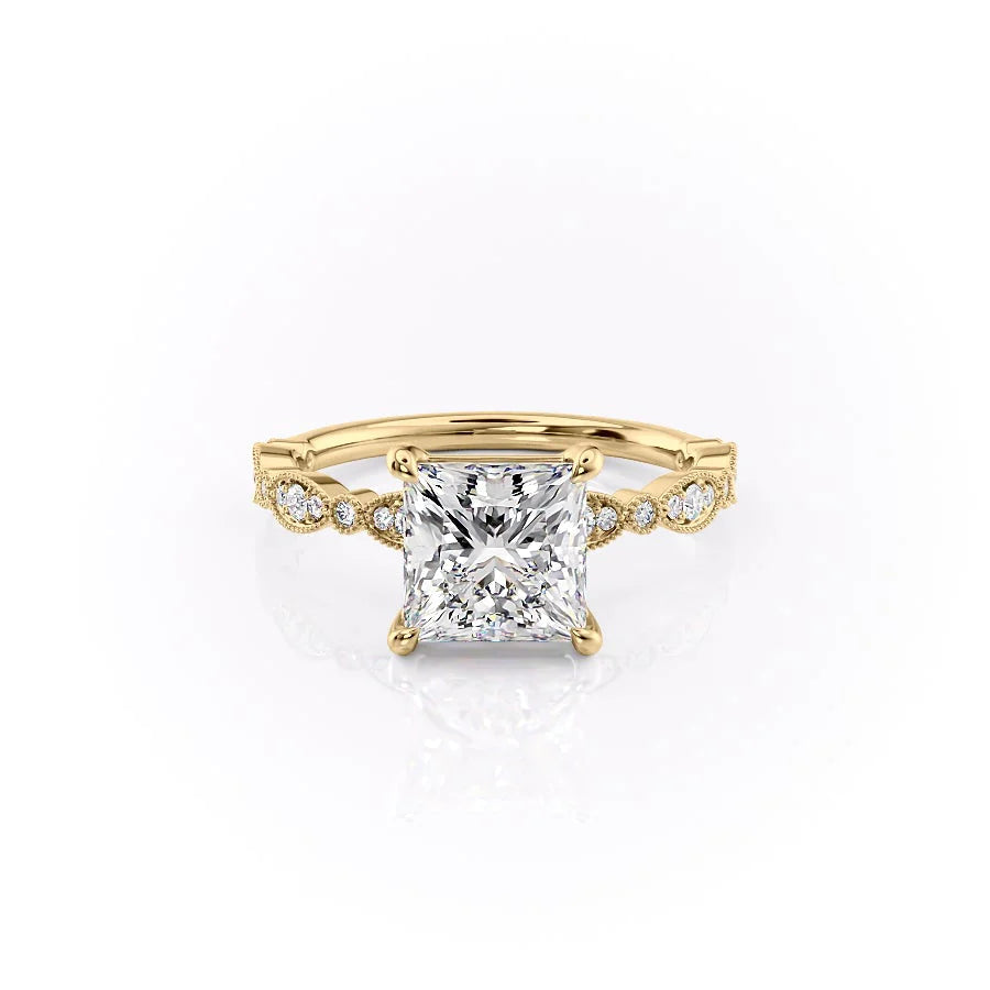 Pravina 1ct Princess Diamond Ring Vintage Regal Spark