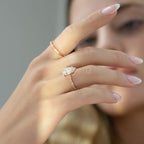 Aurevia 1ct Pear Diamond Ring Vintage Radiant Grace