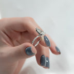 Aurevia 1ct Pear Diamond Ring Vintage Radiant Grace