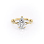 Aurevia 1ct Pear Diamond Ring Vintage Radiant Grace