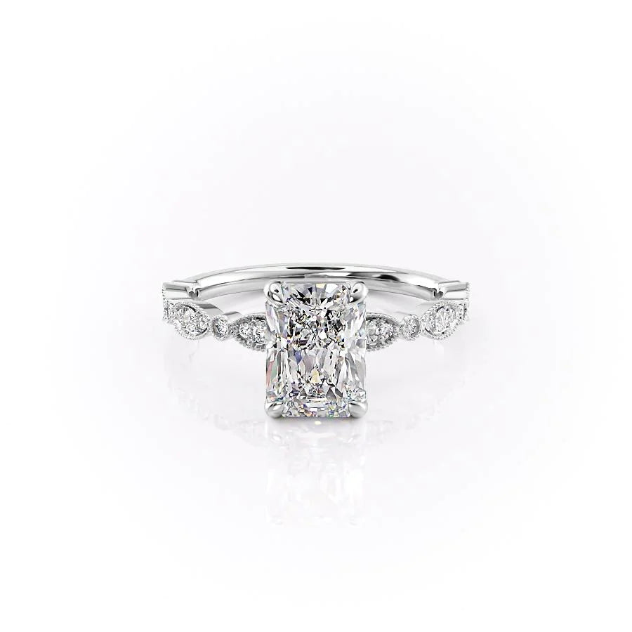 Raylina 1ct Radiant Diamond Ring Vintage Sparkle Charm