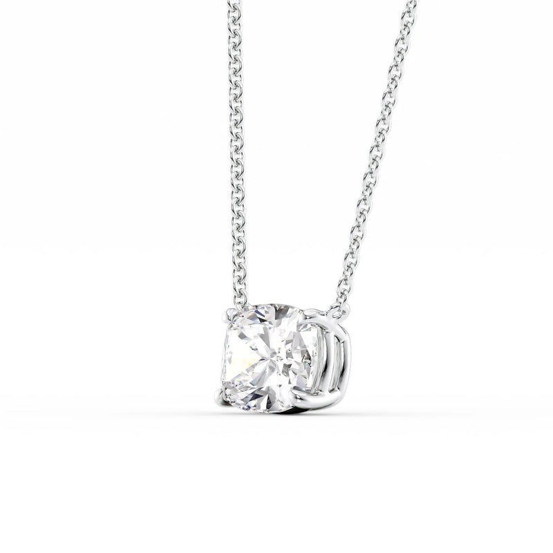 Elanova 1ct Elongated Cushion Diamond Necklace Classic Solitaire