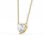 Amora 1ct Heart Diamond Necklace Classic Solitaire