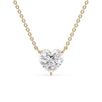 Amora 1ct Heart Diamond Necklace Classic Solitaire