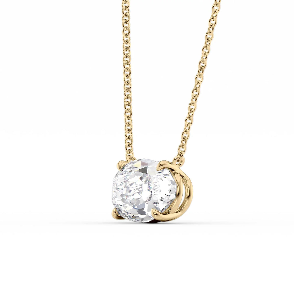 Veloura 1ct Oval Diamond Necklace Classic Solitaire