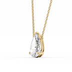 Lunara 1ct Pear Diamond Necklace Classic Solitaire