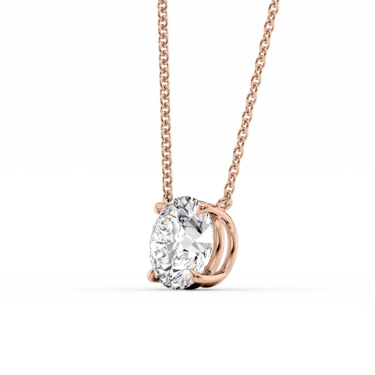 Aurelia 1ct Round Diamond Necklace Classic Solitaire