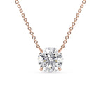 Aurelia 1ct Round Diamond Necklace Classic Solitaire