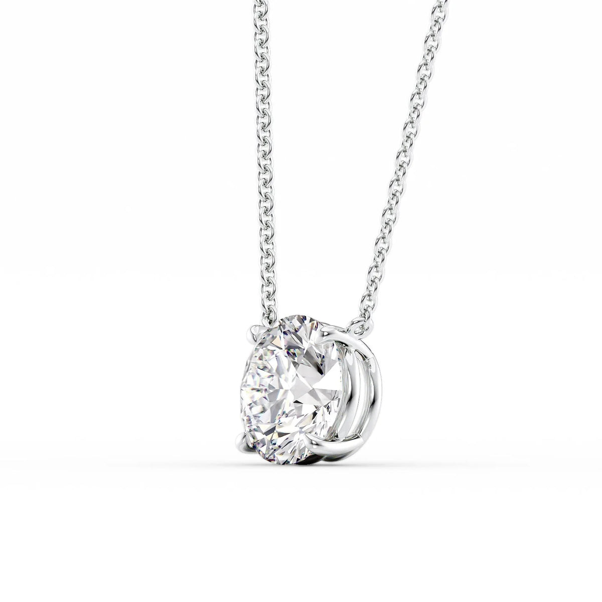 Aurelia 1ct Round Diamond Necklace Classic Solitaire