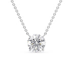 Aurelia 1ct Round Diamond Necklace Classic Solitaire