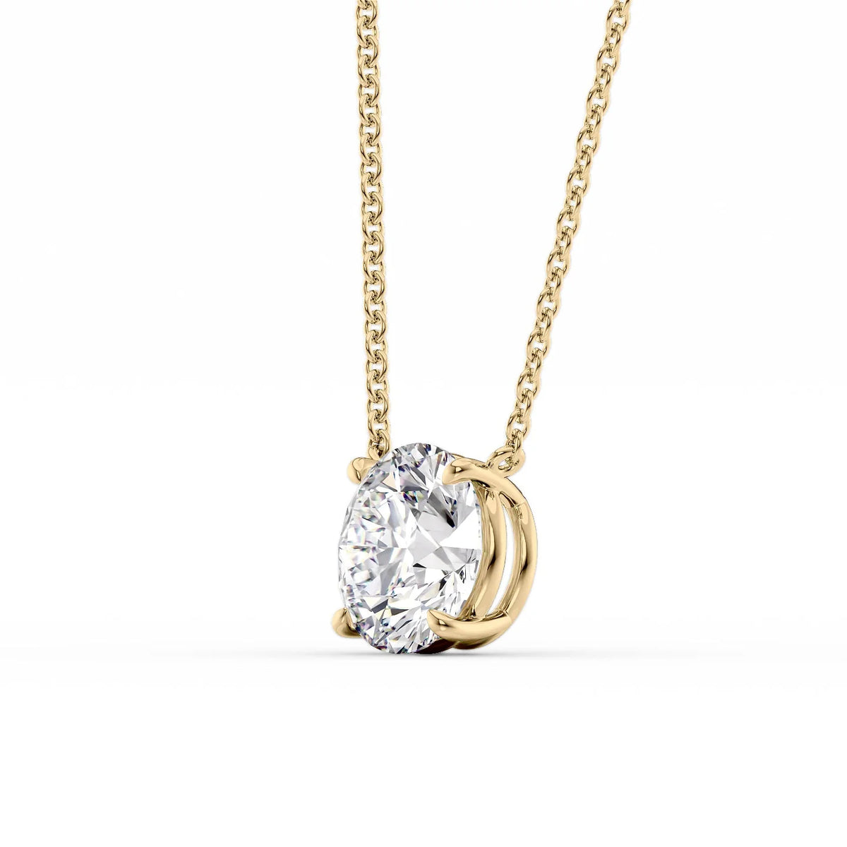 Aurelia 1ct Round Diamond Necklace Classic Solitaire