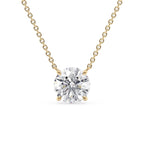 Aurelia 1ct Round Diamond Necklace Classic Solitaire