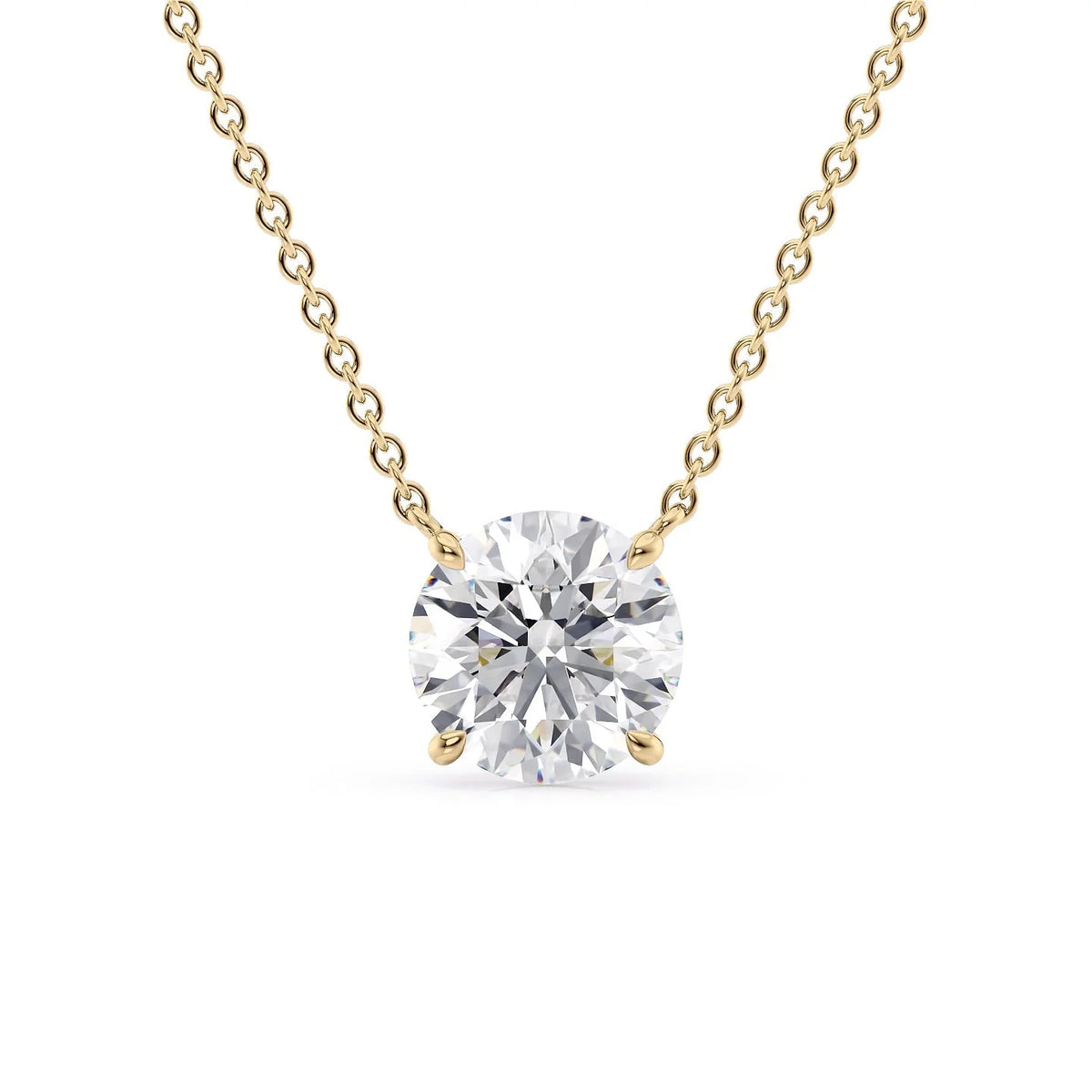 Aurelia 1ct Round Diamond Necklace Classic Solitaire