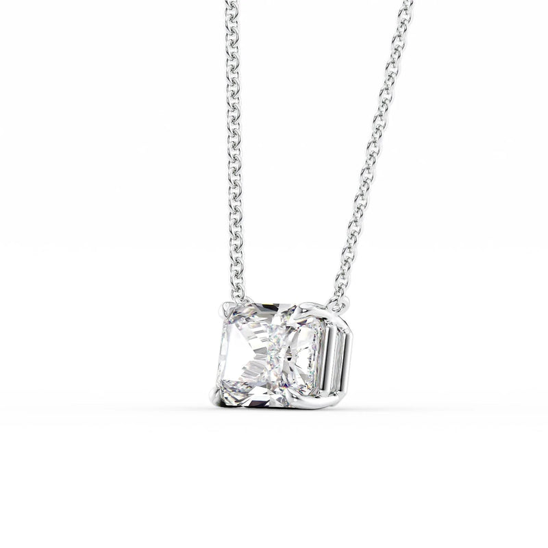 Radessa 1ct Radiant Diamond Necklace Classic Solitaire