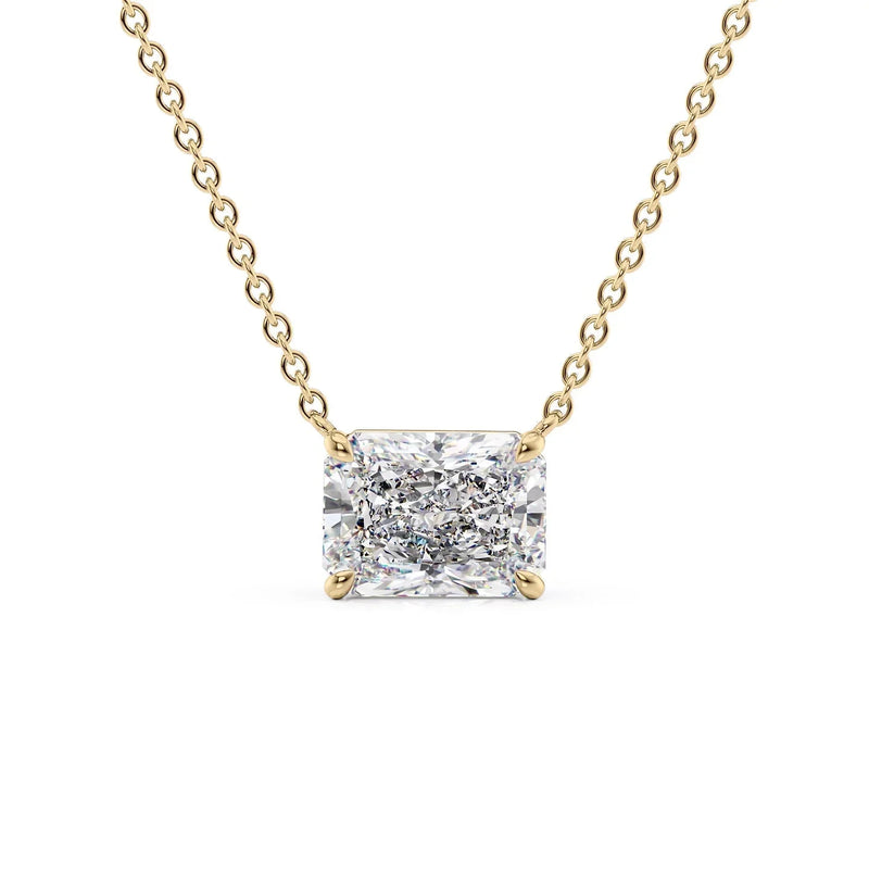 Radessa 1ct Radiant Diamond Necklace Classic Solitaire