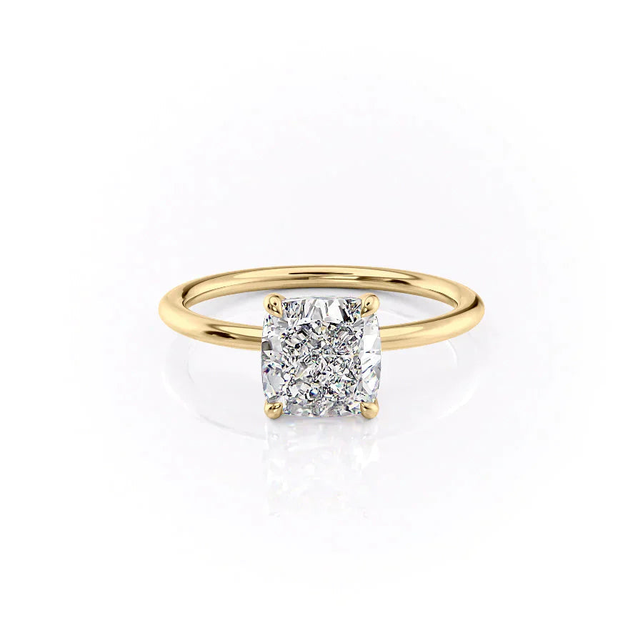 Cushina 1ct Cushion Diamond Ring Elegant Solitaire Design