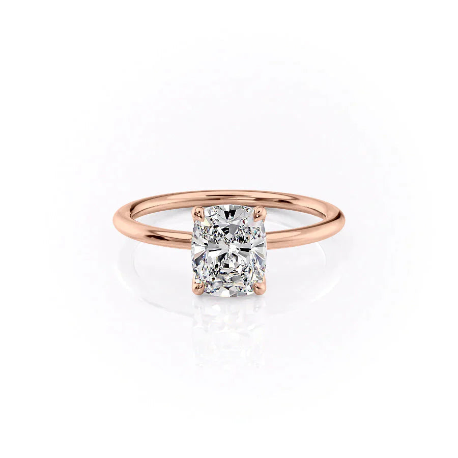 Luxora 1ct Elongated Cushion Diamond Ring Sleek Solitaire