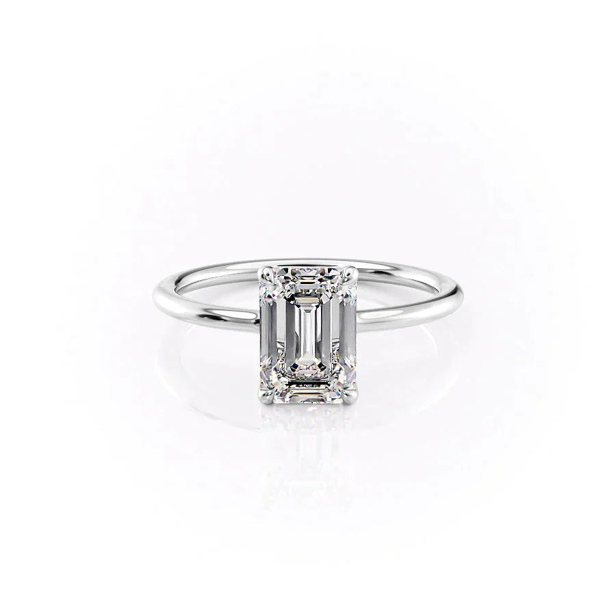 Aurex 1ct Emerald Cut Diamond Ring Classic Solitaire