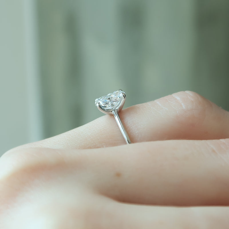 Luxora 1ct Elongated Cushion Diamond Ring Sleek Solitaire