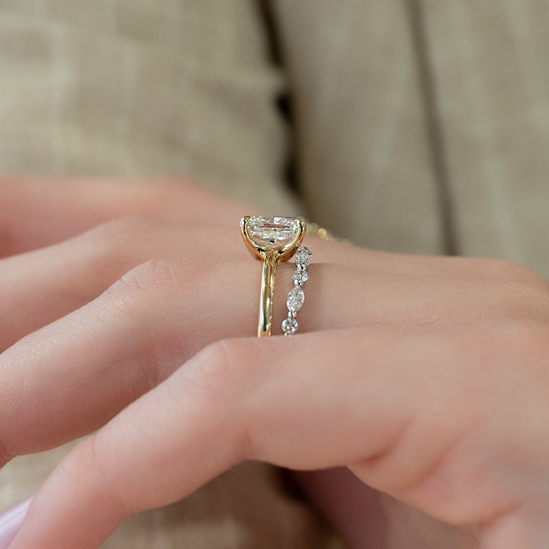 Luxora 1ct Elongated Cushion Diamond Ring Sleek Solitaire