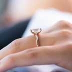 લુનારા ૧ કેરેટ રાઉન્ડ ડાયમંડ રીંગ ક્લાસિક સોલિટેર રેડિયન્સ