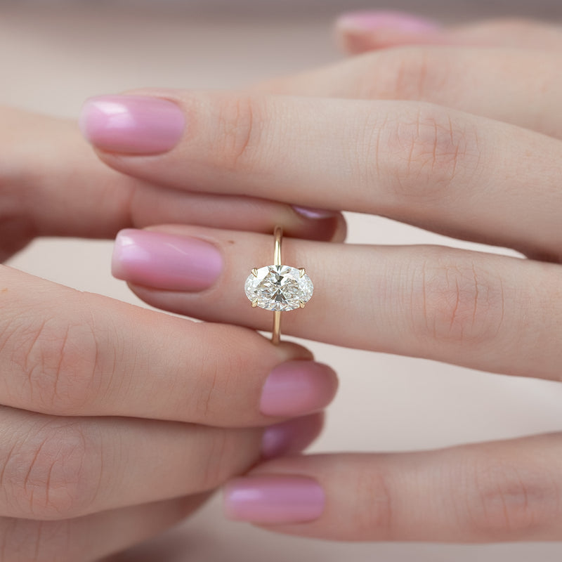 Ovella 1ct Oval Diamond Ring Classic Solitaire Glow