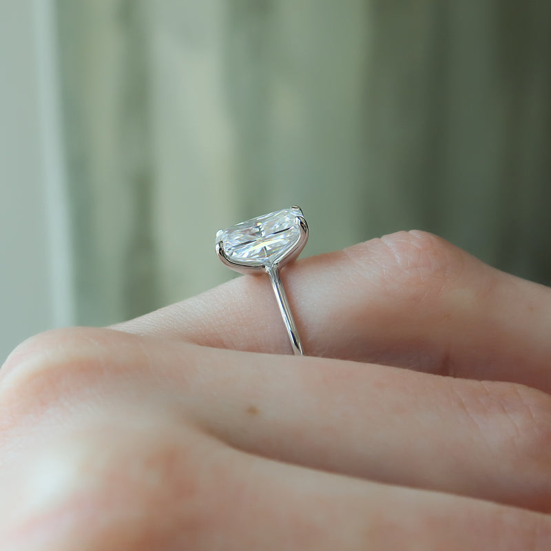 Zerith 1ct Radiant Cut Diamond Ring Classic Solitaire