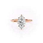 लूनारा 1 कैरेट गोल डायमंड रिंग क्लासिक सॉलिटेयर रेडियंस