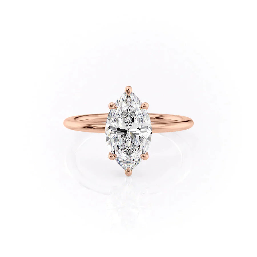 Marvielle 1ct Marquise Cut Diamond Ring Classic Solitaire