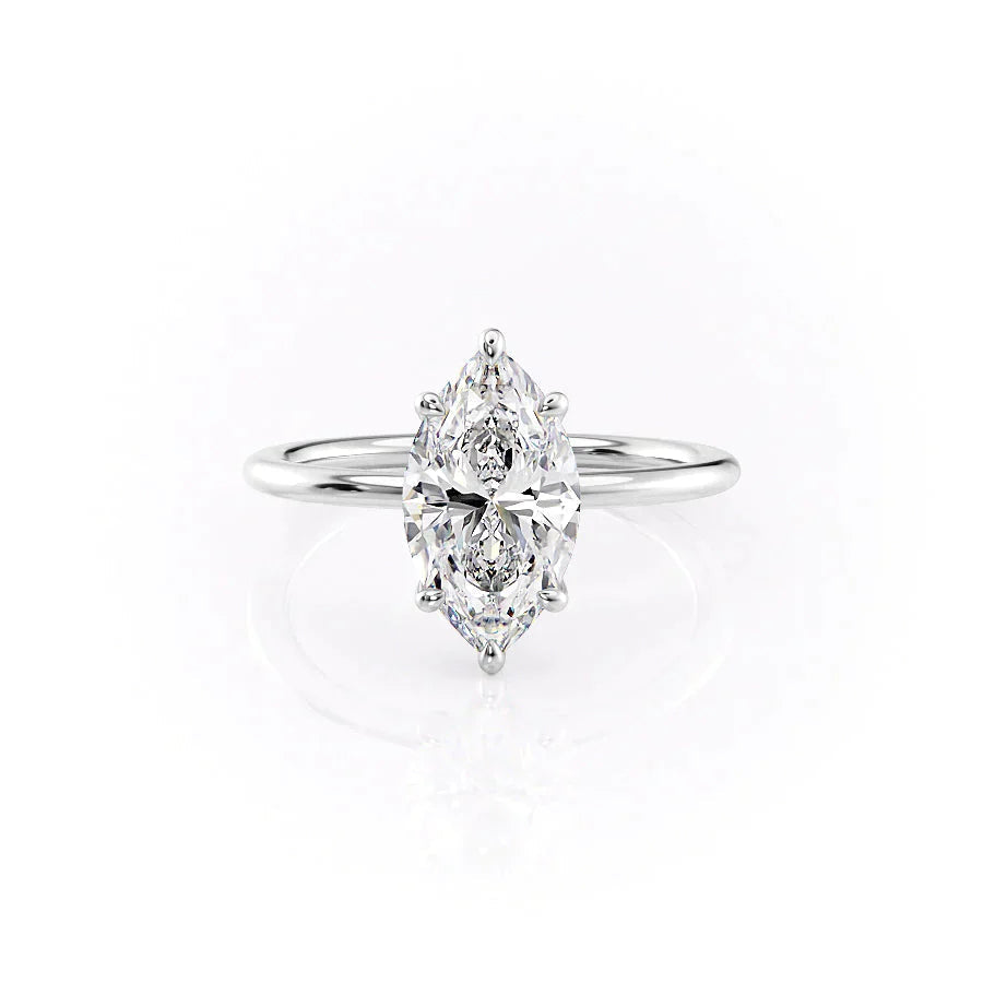 Marvielle 1ct Marquise Cut Diamond Ring Classic Solitaire
