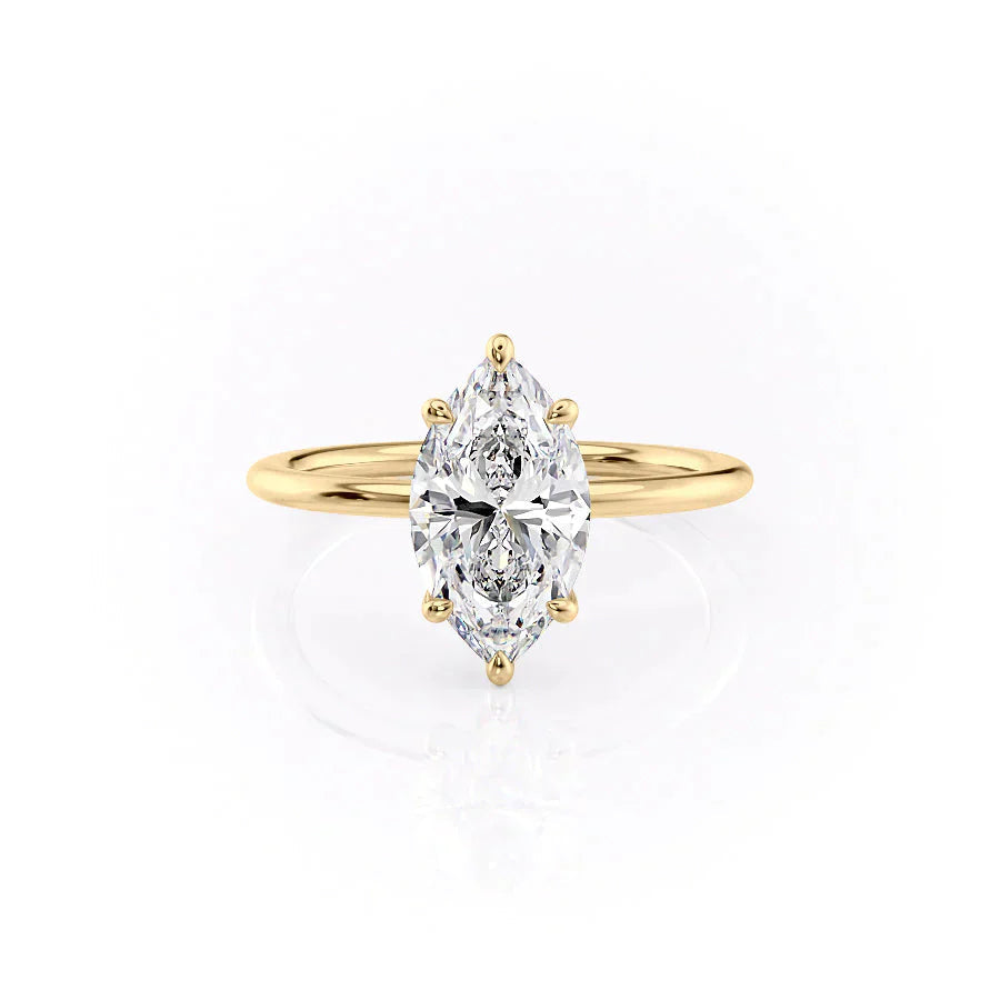 Marvielle 1ct Marquise Cut Diamond Ring Classic Solitaire