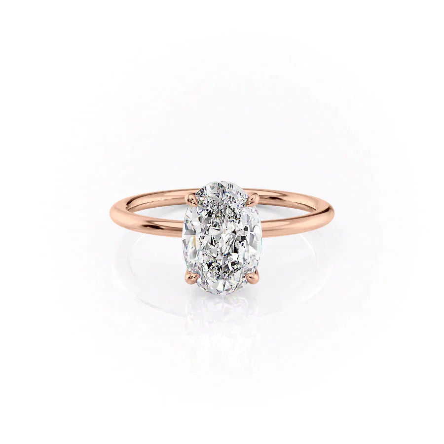 Ovella 1ct Oval Diamond Ring Classic Solitaire Glow