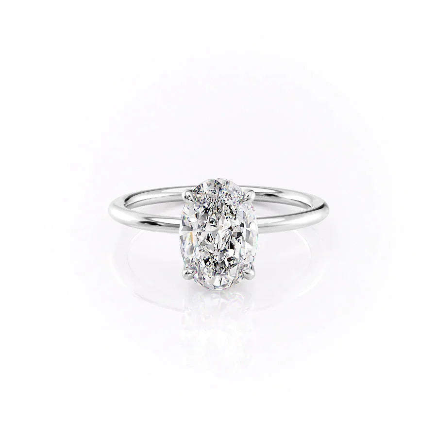 Ovella 1ct Oval Diamond Ring Classic Solitaire Glow