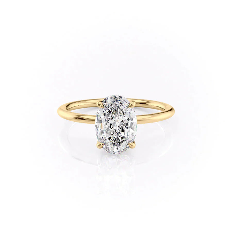 Ovella 1ct Oval Diamond Ring Classic Solitaire Glow
