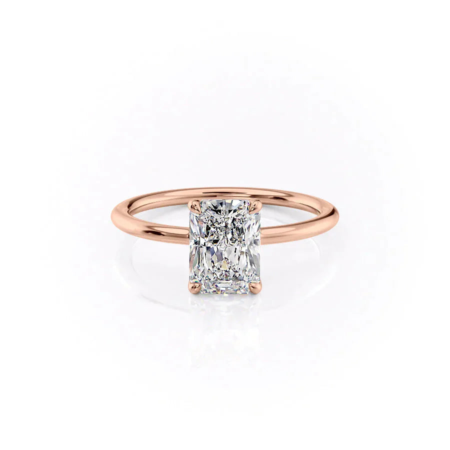 Zerith 1ct Radiant Cut Diamond Ring Classic Solitaire