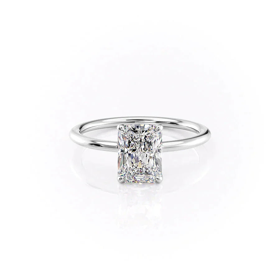 Zerith 1ct Radiant Cut Diamond Ring Classic Solitaire