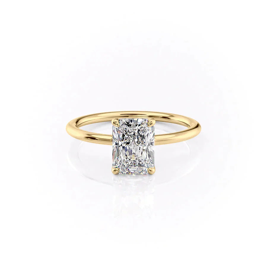 Zerith 1ct Radiant Cut Diamond Ring Classic Solitaire