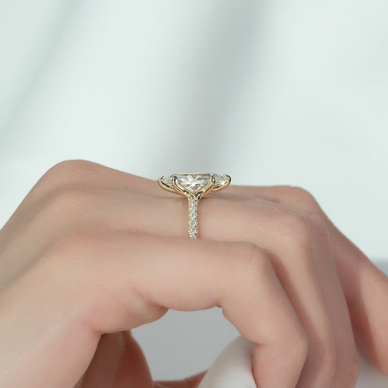 Mariluxe 1ct Marquise Diamond Ring Pave Shine