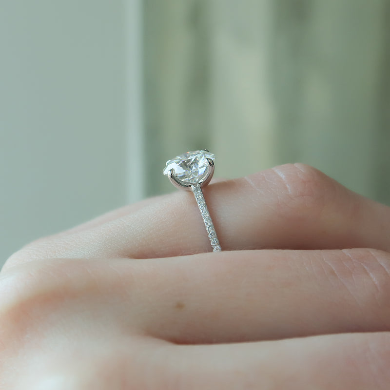 Celestia 1ct Round Diamond Ring Pave Elegance