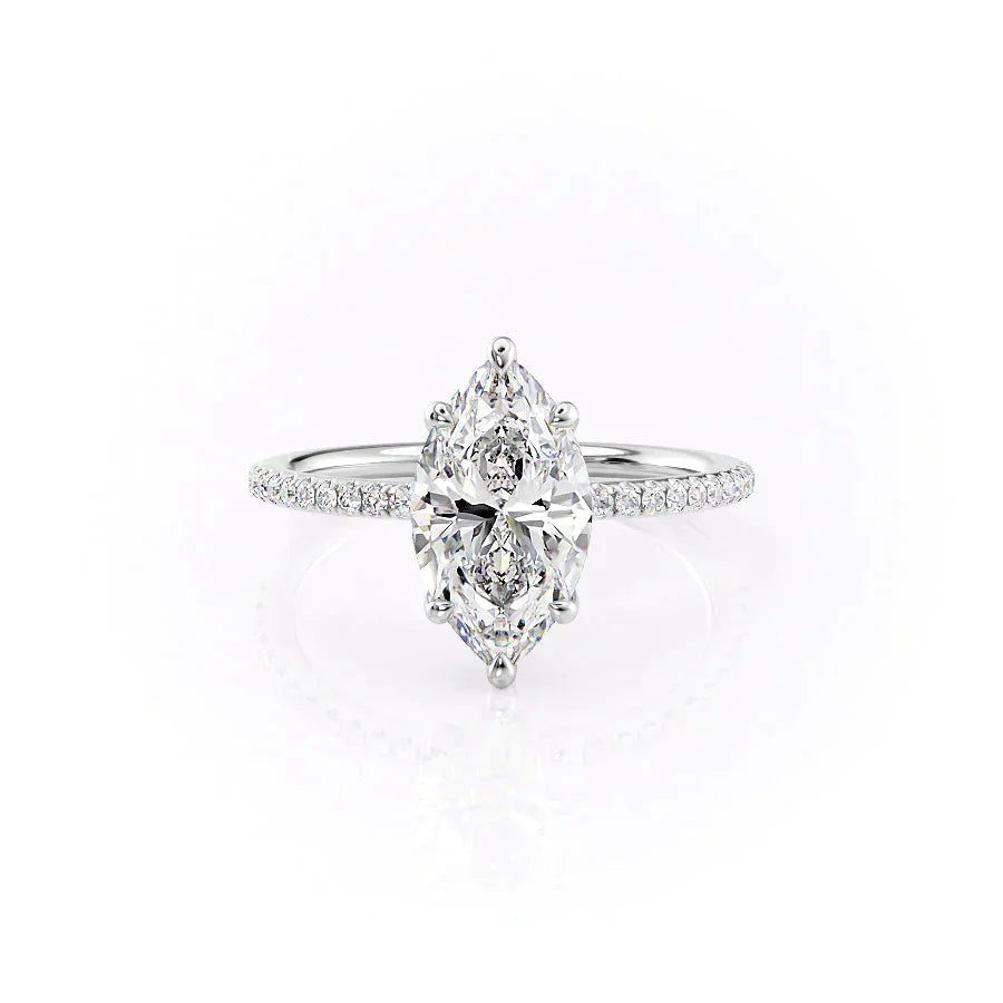 Mariluxe 1ct Marquise Diamond Ring Pave Shine