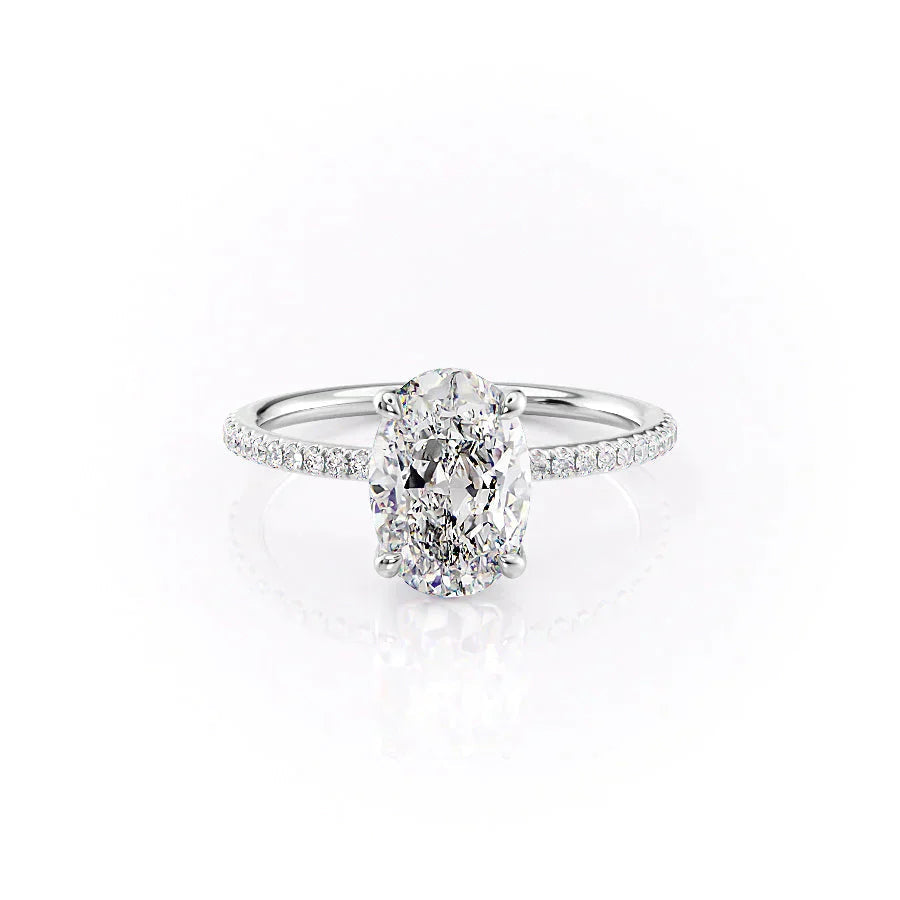 Ovaline 1ct Oval Diamond Ring Pave Grace