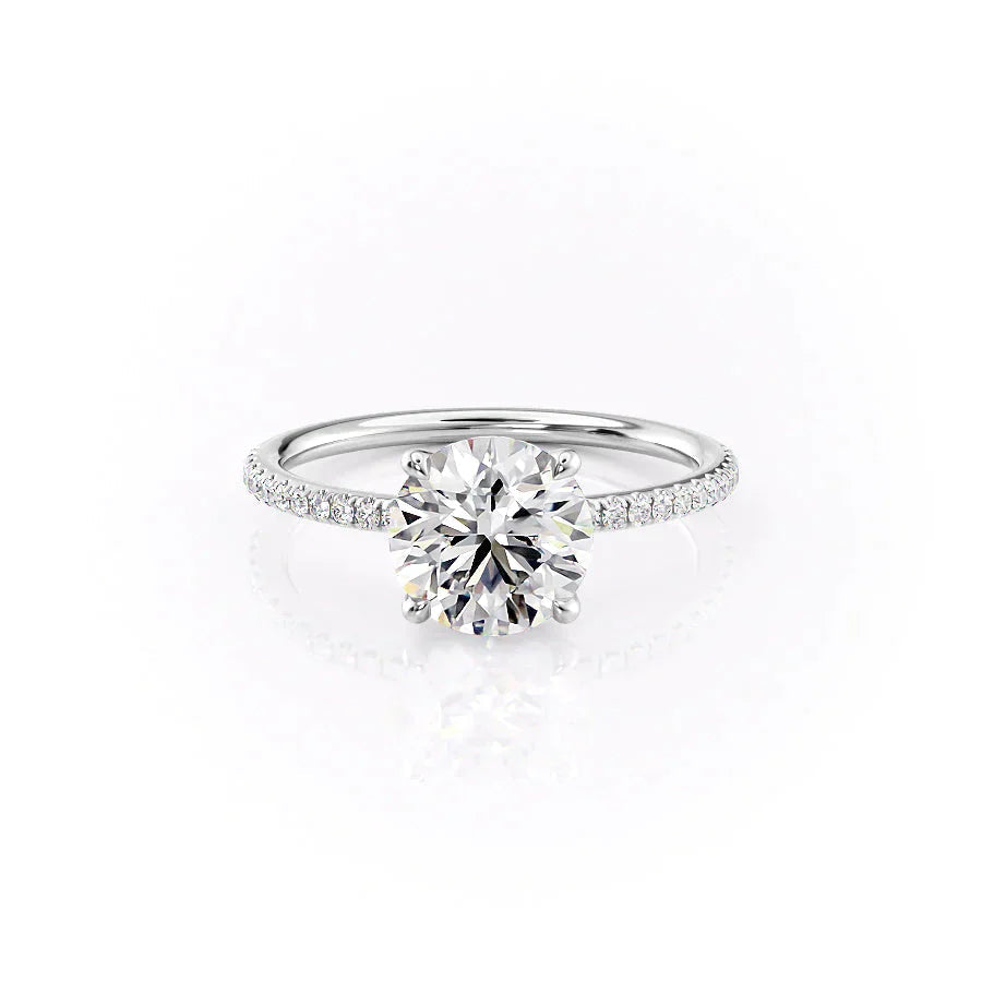 Celestia 1ct Round Diamond Ring Pave Elegance