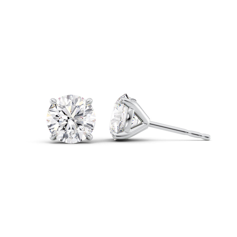 Luna 1ct Round Diamond Stud Earrings – SVARNA