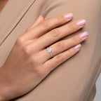 Astoria 1ct Asscher Diamond Ring Pave Elegance