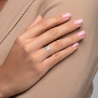 Astoria 1ct Asscher Diamond Ring Pave Elegance