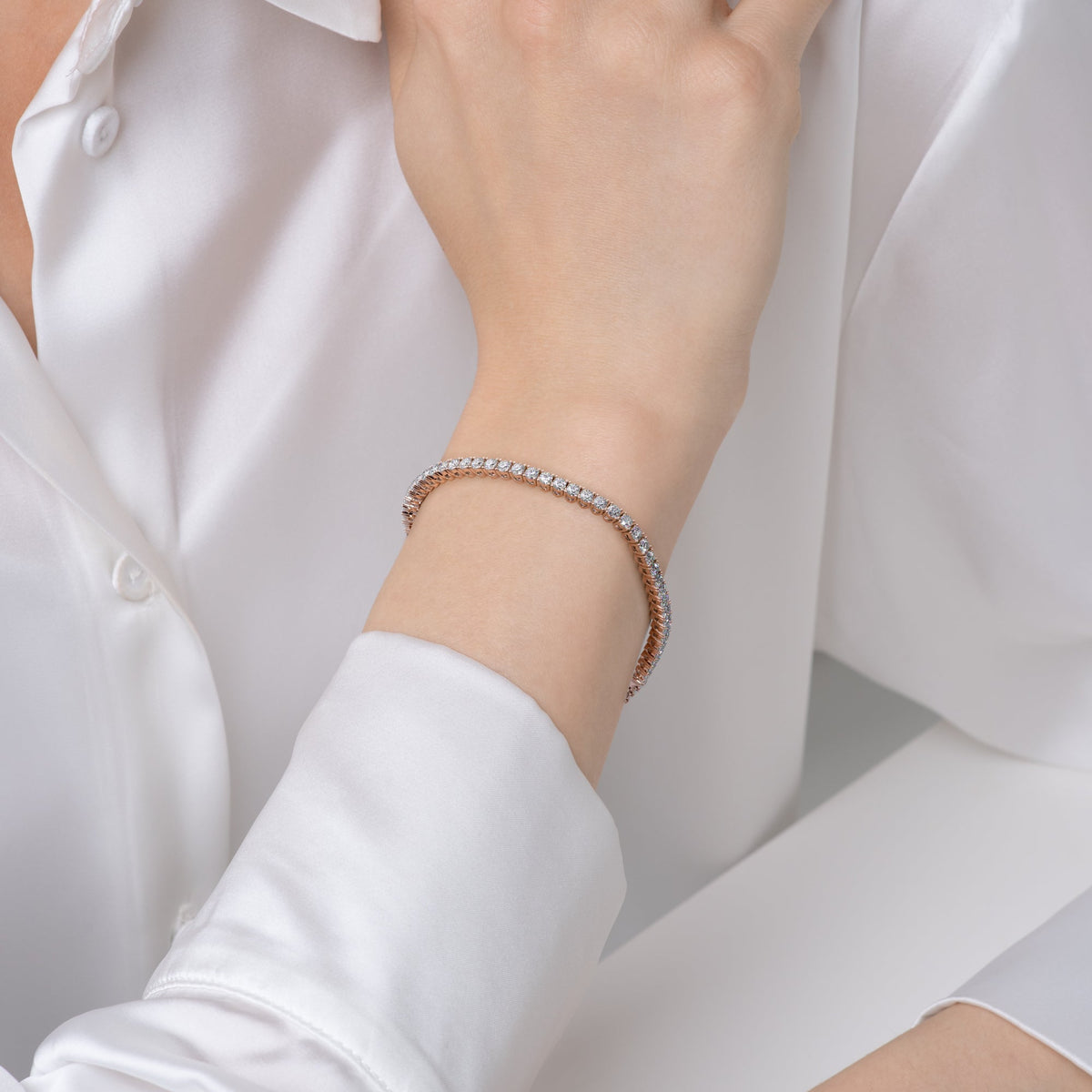 Astra Tennis Bracelet – 3.5ct Lab Diamond in 14K Gold