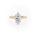 Mariluxe 1ct Marquise Diamond Ring Pave Shine Yellow Front